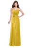 ColsBM Terell Lemon Curry Bridesmaid Dresses Appliques Floor Length Modern Sleeveless Strapless Half Backless