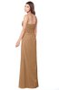 ColsBM Terell Light Brown Bridesmaid Dresses Appliques Floor Length Modern Sleeveless Strapless Half Backless
