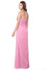ColsBM Terell Pink Bridesmaid Dresses Appliques Floor Length Modern Sleeveless Strapless Half Backless
