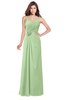 ColsBM Terell Sage Green Bridesmaid Dresses Appliques Floor Length Modern Sleeveless Strapless Half Backless