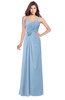 ColsBM Terell Sky Blue Bridesmaid Dresses Appliques Floor Length Modern Sleeveless Strapless Half Backless