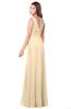 ColsBM Madisyn Apricot Gelato Bridesmaid Dresses Sleeveless Half Backless Sexy A-line Floor Length V-neck