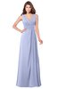 ColsBM Madisyn Blue Heron Bridesmaid Dresses Sleeveless Half Backless Sexy A-line Floor Length V-neck