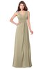 ColsBM Madisyn Candied Ginger Bridesmaid Dresses Sleeveless Half Backless Sexy A-line Floor Length V-neck