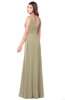 ColsBM Madisyn Candied Ginger Bridesmaid Dresses Sleeveless Half Backless Sexy A-line Floor Length V-neck