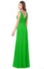 ColsBM Madisyn Classic Green Bridesmaid Dresses Sleeveless Half Backless Sexy A-line Floor Length V-neck