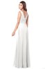 ColsBM Madisyn Cloud White Bridesmaid Dresses Sleeveless Half Backless Sexy A-line Floor Length V-neck