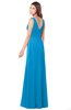 ColsBM Madisyn Cornflower Blue Bridesmaid Dresses Sleeveless Half Backless Sexy A-line Floor Length V-neck