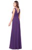 ColsBM Madisyn Dark Purple Bridesmaid Dresses Sleeveless Half Backless Sexy A-line Floor Length V-neck