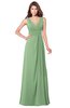 ColsBM Madisyn Fair Green Bridesmaid Dresses Sleeveless Half Backless Sexy A-line Floor Length V-neck