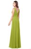 ColsBM Madisyn Green Oasis Bridesmaid Dresses Sleeveless Half Backless Sexy A-line Floor Length V-neck