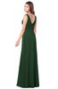 ColsBM Madisyn Hunter Green Bridesmaid Dresses Sleeveless Half Backless Sexy A-line Floor Length V-neck