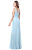 ColsBM Madisyn Ice Blue Bridesmaid Dresses Sleeveless Half Backless Sexy A-line Floor Length V-neck