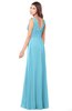ColsBM Madisyn Light Blue Bridesmaid Dresses Sleeveless Half Backless Sexy A-line Floor Length V-neck