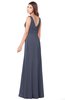 ColsBM Madisyn Nightshadow Blue Bridesmaid Dresses Sleeveless Half Backless Sexy A-line Floor Length V-neck