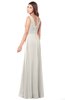 ColsBM Madisyn Off White Bridesmaid Dresses Sleeveless Half Backless Sexy A-line Floor Length V-neck