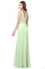 ColsBM Madisyn Pale Green Bridesmaid Dresses Sleeveless Half Backless Sexy A-line Floor Length V-neck