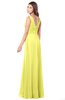 ColsBM Madisyn Pale Yellow Bridesmaid Dresses Sleeveless Half Backless Sexy A-line Floor Length V-neck