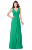 ColsBM Madisyn Pepper Green Bridesmaid Dresses Sleeveless Half Backless Sexy A-line Floor Length V-neck