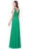 ColsBM Madisyn Pepper Green Bridesmaid Dresses Sleeveless Half Backless Sexy A-line Floor Length V-neck
