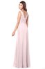 ColsBM Madisyn Petal Pink Bridesmaid Dresses Sleeveless Half Backless Sexy A-line Floor Length V-neck