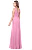 ColsBM Madisyn Pink Bridesmaid Dresses Sleeveless Half Backless Sexy A-line Floor Length V-neck