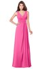 ColsBM Madisyn Rose Pink Bridesmaid Dresses Sleeveless Half Backless Sexy A-line Floor Length V-neck