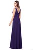 ColsBM Madisyn Royal Purple Bridesmaid Dresses Sleeveless Half Backless Sexy A-line Floor Length V-neck