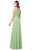ColsBM Madisyn Sage Green Bridesmaid Dresses Sleeveless Half Backless Sexy A-line Floor Length V-neck