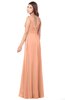 ColsBM Madisyn Salmon Bridesmaid Dresses Sleeveless Half Backless Sexy A-line Floor Length V-neck