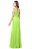 ColsBM Madisyn Sharp Green Bridesmaid Dresses Sleeveless Half Backless Sexy A-line Floor Length V-neck