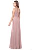 ColsBM Madisyn Silver Pink Bridesmaid Dresses Sleeveless Half Backless Sexy A-line Floor Length V-neck