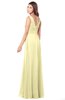 ColsBM Madisyn Soft Yellow Bridesmaid Dresses Sleeveless Half Backless Sexy A-line Floor Length V-neck