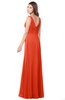 ColsBM Madisyn Tangerine Tango Bridesmaid Dresses Sleeveless Half Backless Sexy A-line Floor Length V-neck