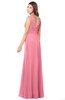ColsBM Madisyn Watermelon Bridesmaid Dresses Sleeveless Half Backless Sexy A-line Floor Length V-neck