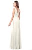 ColsBM Madisyn Whisper White Bridesmaid Dresses Sleeveless Half Backless Sexy A-line Floor Length V-neck