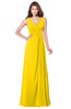 ColsBM Madisyn Yellow Bridesmaid Dresses Sleeveless Half Backless Sexy A-line Floor Length V-neck