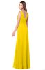 ColsBM Madisyn Yellow Bridesmaid Dresses Sleeveless Half Backless Sexy A-line Floor Length V-neck