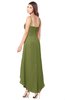 ColsBM Audley Olive Green Bridesmaid Dresses Sleeveless Hi-Lo Gorgeous Spaghetti Pick up A-line