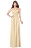 ColsBM Kaolin Apricot Gelato Bridesmaid Dresses A-line Floor Length Zip up Short Sleeve Appliques Gorgeous