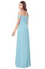 ColsBM Kaolin Aqua Bridesmaid Dresses A-line Floor Length Zip up Short Sleeve Appliques Gorgeous