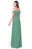 ColsBM Kaolin Beryl Green Bridesmaid Dresses A-line Floor Length Zip up Short Sleeve Appliques Gorgeous