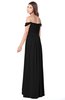 ColsBM Kaolin Black Bridesmaid Dresses A-line Floor Length Zip up Short Sleeve Appliques Gorgeous
