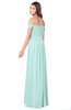 ColsBM Kaolin Blue Glass Bridesmaid Dresses A-line Floor Length Zip up Short Sleeve Appliques Gorgeous