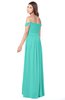 ColsBM Kaolin Blue Turquoise Bridesmaid Dresses A-line Floor Length Zip up Short Sleeve Appliques Gorgeous