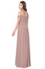 ColsBM Kaolin Blush Pink Bridesmaid Dresses A-line Floor Length Zip up Short Sleeve Appliques Gorgeous