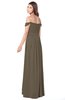 ColsBM Kaolin Carafe Brown Bridesmaid Dresses A-line Floor Length Zip up Short Sleeve Appliques Gorgeous