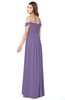 ColsBM Kaolin Chalk Violet Bridesmaid Dresses A-line Floor Length Zip up Short Sleeve Appliques Gorgeous