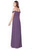 ColsBM Kaolin Chinese Violet Bridesmaid Dresses A-line Floor Length Zip up Short Sleeve Appliques Gorgeous