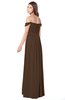ColsBM Kaolin Chocolate Brown Bridesmaid Dresses A-line Floor Length Zip up Short Sleeve Appliques Gorgeous